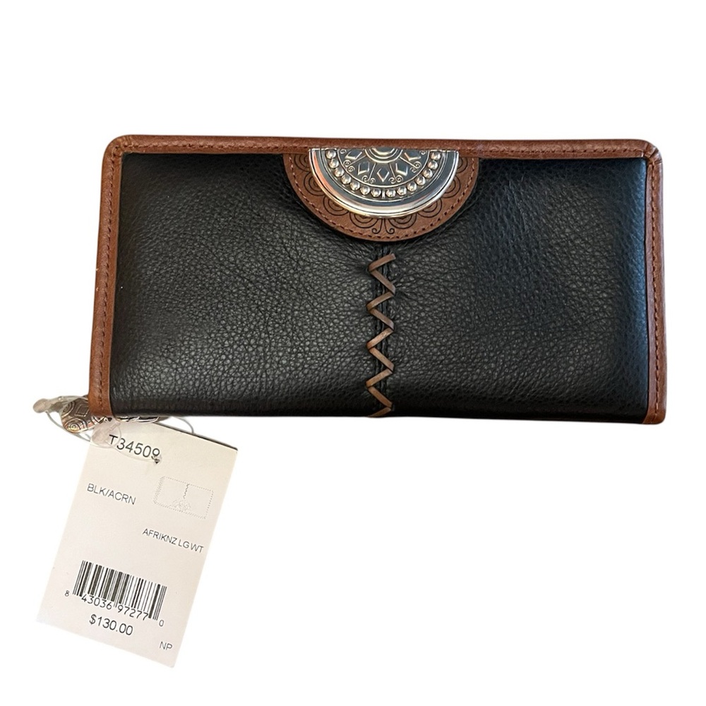 Brighton African Stories Shiloh Zip Leather Wallet